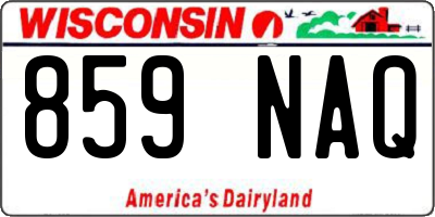 WI license plate 859NAQ