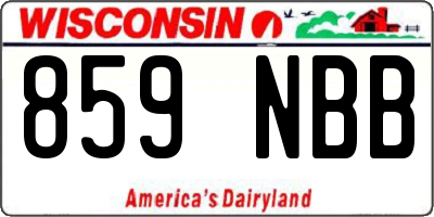 WI license plate 859NBB