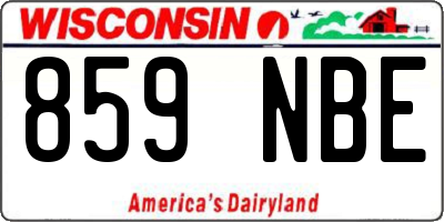 WI license plate 859NBE
