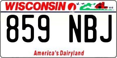 WI license plate 859NBJ