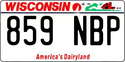 WI license plate 859NBP