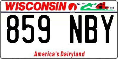 WI license plate 859NBY