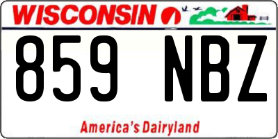 WI license plate 859NBZ