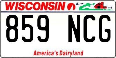 WI license plate 859NCG