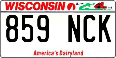 WI license plate 859NCK