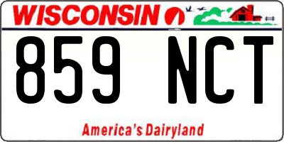 WI license plate 859NCT