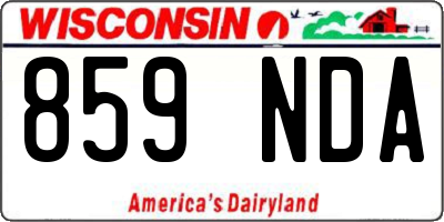 WI license plate 859NDA