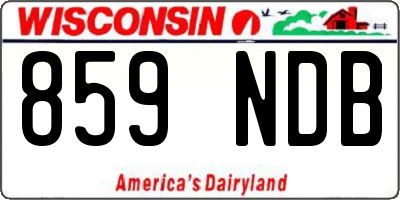 WI license plate 859NDB