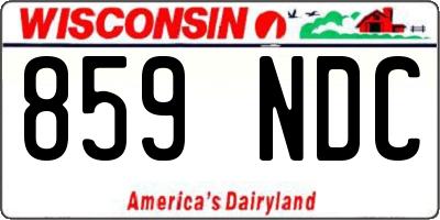 WI license plate 859NDC