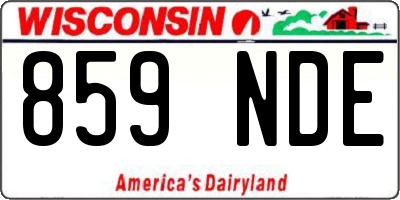 WI license plate 859NDE