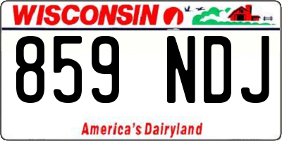 WI license plate 859NDJ