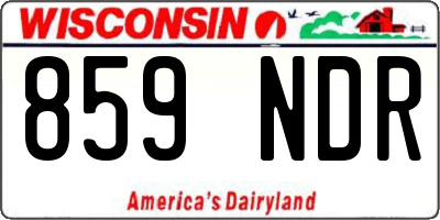 WI license plate 859NDR