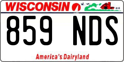 WI license plate 859NDS