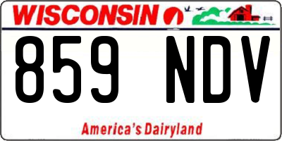WI license plate 859NDV