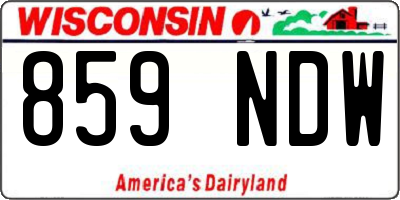 WI license plate 859NDW