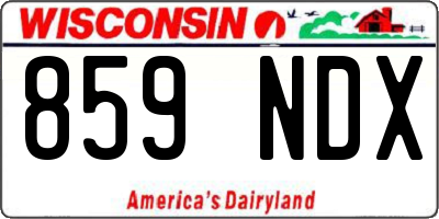 WI license plate 859NDX