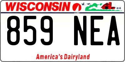 WI license plate 859NEA