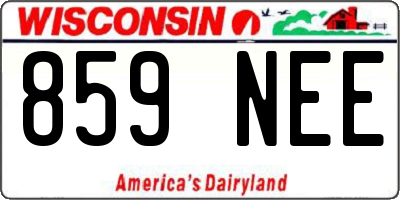 WI license plate 859NEE