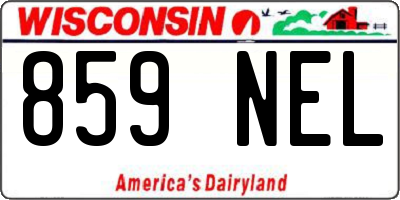 WI license plate 859NEL