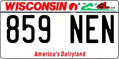 WI license plate 859NEN