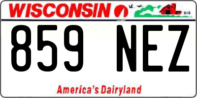 WI license plate 859NEZ
