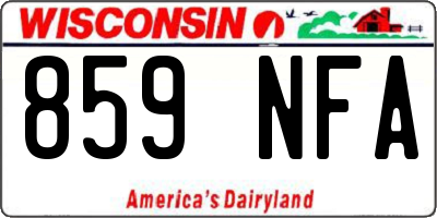 WI license plate 859NFA