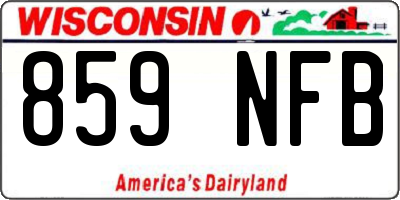 WI license plate 859NFB