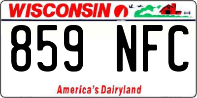 WI license plate 859NFC