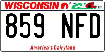 WI license plate 859NFD