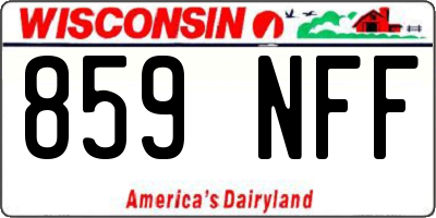 WI license plate 859NFF