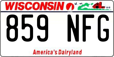 WI license plate 859NFG