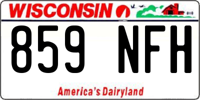 WI license plate 859NFH
