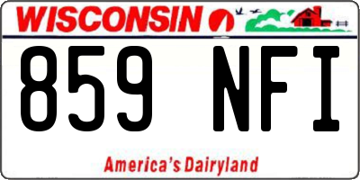 WI license plate 859NFI