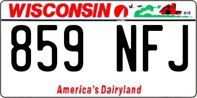 WI license plate 859NFJ