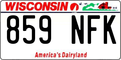 WI license plate 859NFK