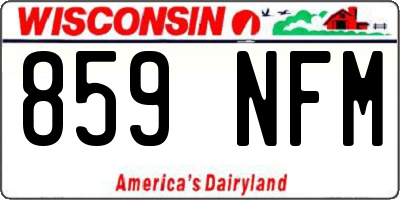 WI license plate 859NFM
