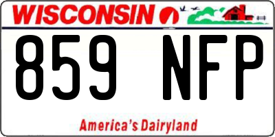 WI license plate 859NFP