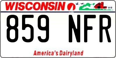 WI license plate 859NFR