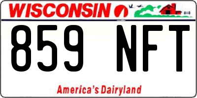 WI license plate 859NFT