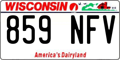 WI license plate 859NFV