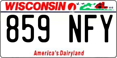 WI license plate 859NFY