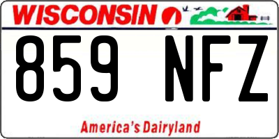 WI license plate 859NFZ