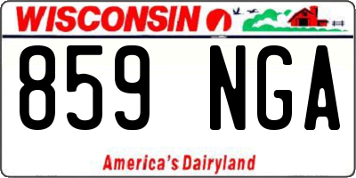 WI license plate 859NGA