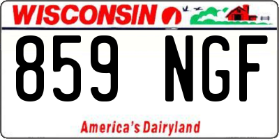 WI license plate 859NGF
