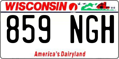 WI license plate 859NGH
