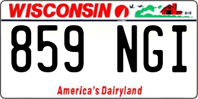 WI license plate 859NGI