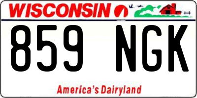 WI license plate 859NGK