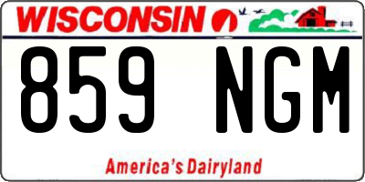 WI license plate 859NGM