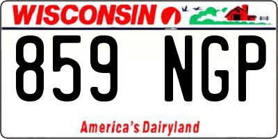 WI license plate 859NGP