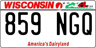 WI license plate 859NGQ